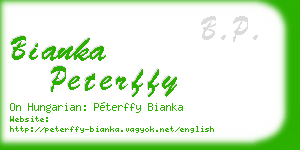 bianka peterffy business card