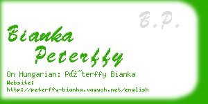 bianka peterffy business card